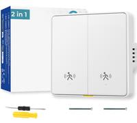 Détecteur de mouvement intelligent pour intérieur, Wi-Fi 10G, interrupteur 2 voies, portée de 120°, distance de 5 mètres