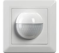 Détecteur de mouvement Niko, 230 V, 9 m, 180°, IP40, détecteur mural, pour boîtier encastré, blanc, 1 pièce.