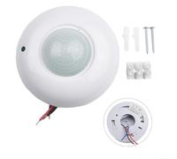 Détecteur de mouvement PIR au plafond - Interrupteur de mouvement à 360° - Réglable 2-7 min et 3-2000 lux - 110-240 V CA - Capteur d'occupation infrarouge pour la maison (220 ~ 240 V)