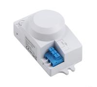 Détecteur de mouvement pour micro-ondes 5,8 G pour contrôle de l'éclairage Distance de détection réglable 2-8 m 8s-12 min Retard IP42 Résistant à l'humidité AC 100-240 V CC 12 V Coque en cuivre étamé