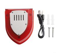 Détecteur de mouvement solaire - 129 dB - Résistant aux intempéries | Sirène puissante de 129 dB, 6 LED rouges, résistante aux intempéries IP66, solaire et rechargeable par USB, dissuasive