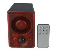 Détecteur de mouvement solaire extérieur avec détection infrarouge, sirène sonore et lumineuse, 3 modes, enregistrement personnalisé, USB et énergie solaire pour ferme, étang et verger, antivol rouge