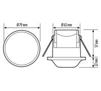 Détecteur de présence Esylux BASIC EXPR, angle de détection 360°, modèle 08 IR 1C FM, indice de protection IP23, couleur blanche