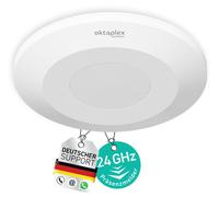 Détecteur de présence Oktaplex Isa 24 GHz HF, 360 degrés, pour intérieur, à fixer au plafond, blanc
