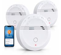 Détecteur d'eau sans fil, 100 dB, lot de 3, avec application mobile et télécommande