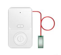 Détecteur d'inondation sans fil 120 dB - Alarme de fuite d'eau rechargeable par USB - Capteur intelligent pour sous-sol, cuisine, salle de bain, bateau, aquarium, cave - Blanc - 8,3 x 4,9 cm