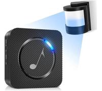 Détecteur d'intrusion noir avec voyant lumineux pour la surveillance et la sécurité de la maison.