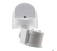 Zenitech Détecteur de mouvement IP44 - tête orientable 160° portée 5-12 m - 1200 W - Blanc