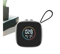 Détecteur PM2.5 - Moniteur d' et de petite qualité de l'air avec sangle | Écran LED intérieur | Testeur d'humidité domestique adapté aux chambres et espaces de vie