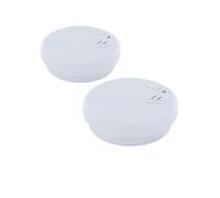 2 détecteurs de fumée optiques - CHACON - Avec pile alkaline 9 V - 1 an - Blanc