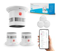 Détecteurs de fumée Zigbee 3.0, lot de 3, avec surveillance de la température