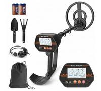 DetectTrek Détecteur de métaux pour enfants, facile à utiliser, écran LCD amusant, kit de détecteur de métaux léger et réglable, bobine étanche de 20,3 cm, chasse à la plage/jardin, cadeaux pour