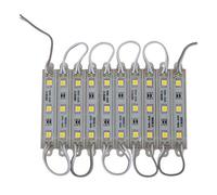 detee 1X10Pcs 5050 SMD 3 Module LED LED Strip String Light éTanche DC 12V Blanc Chaud