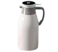 detee Café de Grande Capacité, Cuisine Thermique Domestique Numérique Disposition en Verre Flacon Vide Bouteille d'eau Blanc / 2l