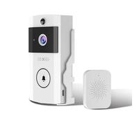 detee Caméra de Sonnette Intelligente Wi-Fi avec Chargement Solaire, Étanche, Vision Nocturne, HD, Interphone Vocal Bidirectionnel pour la Sécurité à Domicile