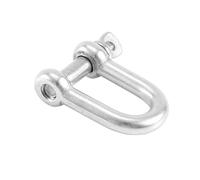 detee M6 x 38 mm Manille droite en D, courte, acier inoxydable AISI 316