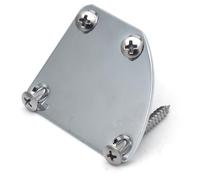 detee Plaque de Fixation de Manche de Guitare Électrique 4 Trous avec Vis, Demi-Ronde B.