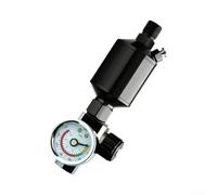 Détendeur Pneumatique G1/4 avec Manomètre de Précision - Régulateur de Pression d'Air Compact pour Outils de Pulvérisation et Atelier(Black)
