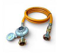 Détendeur propane 50 mbar avec manomètre et flexible 0,8 m 21,8 mm LH camping