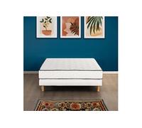 Détente Ensemble matelas + sommier 140 x 190 cm - Ressorts - 7 zones - 19 cm - Equilibré
