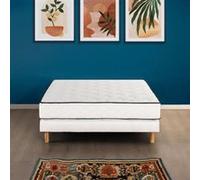 Détente Ensemble matelas + sommier 160 x 200 cm - Ressorts - 7 zones - 19 cm - Équilibré G