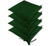 Detex 4X Coussins de Chaise Vert Sydney Outdoor Hydrofuge 45 x 40 x 6 cm Coussin d'assise Garniture chaise de jardin