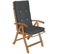 Detex 6X Coussins de Chaise Anthracite 100% Polyester pour Chaise à Dossier Haut Salon de Jardin extérieur siège Confortable