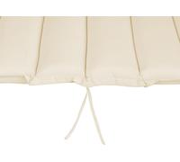 Detex Coussin pour chaise longue crème rembourré 7 cm d'épaisseur oreiller inclus avec sangles Coussin pour bain de soleil