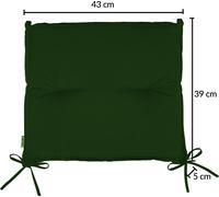 DETEX® Ensemble de 6 Coussins Boston de Chaise de Jardin Vert Coussin de siège de Jardin en Polyester intérieur extérieur