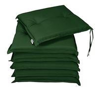 DETEX® Ensemble de 6 Coussins Boston de Chaise de Jardin Vert Coussin de siège de Jardin en Polyester intérieur extérieur