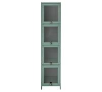Dettchan Armoire de rangement à 4 niveaux avec porte - Petite armoire de rangement étroite - Armoire d'angle au sol - Pour chambre à coucher, salon, bureau, dressing - 30 x 33 x 140 cm
