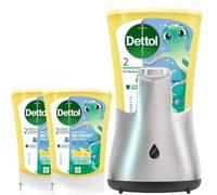 DETTOL No-Touch - Kit Citron Distributeur Automatique Savon Liquide Mains et 2 Recharges 250ml (Citron)