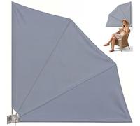 DEUBA® 2x Paravent de balcon rabattable Gris avec fixation murale 140x140cm Brise-vue extérieur terrasse protection murale