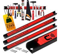 DEUBA® 3x Barre magnétique pour outils 45 cm aimant puissant rangement outils barre aimantée murale charge max. 23 kg