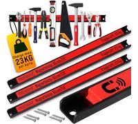 DEUBA® 3x Barre magnétique pour outils 60 cm aimant puissant rangement outils barre aimantée murale charge max. 23 kg