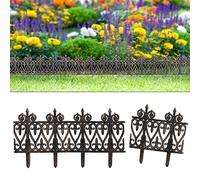 DEUBA® Bordure de Jardin Plastique 1,90m résistante intempéries UV Piquet Terre Parterre Plate-Bande délimitation Aspect Laiton Marron Bronze