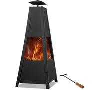 Deuba | Brasero de Jardin • Pyramide • métal • avec tisonnier | Barbecue, Brasier, extérieur, cheminée