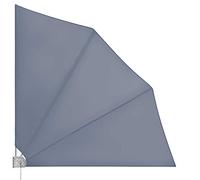 DEUBA® Brise vue rétractable Beige Occultant 140x140cm avec fixation murale Paravent Balcon rabbattable Toile hydrofuge
