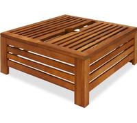 DEUBA Cache pied de parasol Table d´appoint extérieur en bois d'acacia 62x62x25cm diam. max. 9cm meuble jardin terrasse