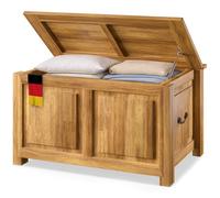 Coffre en bois massif 85x44x48 cm Malle de rangement Grand coffre de rangement antique Table basse Coffre Banc en bois