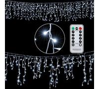 Deuba Guirlande lumineuse 600 LED Blanc froid 20m Télécommande Minuterie 8 modes illumination Noël intérieur extérieur