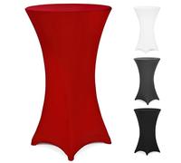 DEUBA® Housse de Table de Bar bistrot Ronde Bordeaux-Rouge Ø80-85 cm Nappe Mange Debout Protection Table de Cocktail