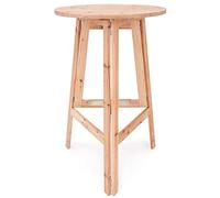 Deuba Table Haute Pliable en Bois Massif Naturel - Mange Debout • Ronde • Pliante • Ø 78cm - Hauteur 111cm • Cuisine - Jardin - Terrasse - Cocktail
