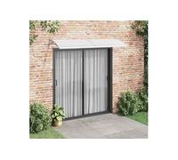 vidaXL Auvent de porte Gris et transparent 240x75 cm PC