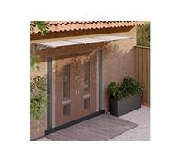 vidaXL Auvent de porte 297,5×90 cm Polycarbonate gris et transparent