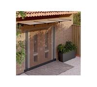 Deurluifel 297,5x90 cm polycarbonaat zwart153701