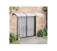 vidaXL Auvent de porte 300x75 cm Polycarbonate noir et transparent