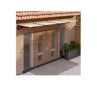 vidaXL Auvent de porte 396 x 90 cm Noir et transparent Polycarbonate