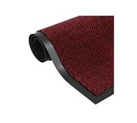 vidaXL Paillasson Touffeté Antidérapant Tapis de Porte Paillasson de Bienvenue Tapis de Sol Entrée Vestiaire Intérieur 60x180 cm Rouge