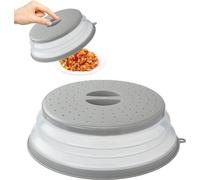 Deux couvercles pliables pour magnétron avec tamis anti-éclaboussures pour plaques de magnétron, empêchent les éclaboussures, peuvent également servir de panier filtrant pour fruits et légumes, sans B